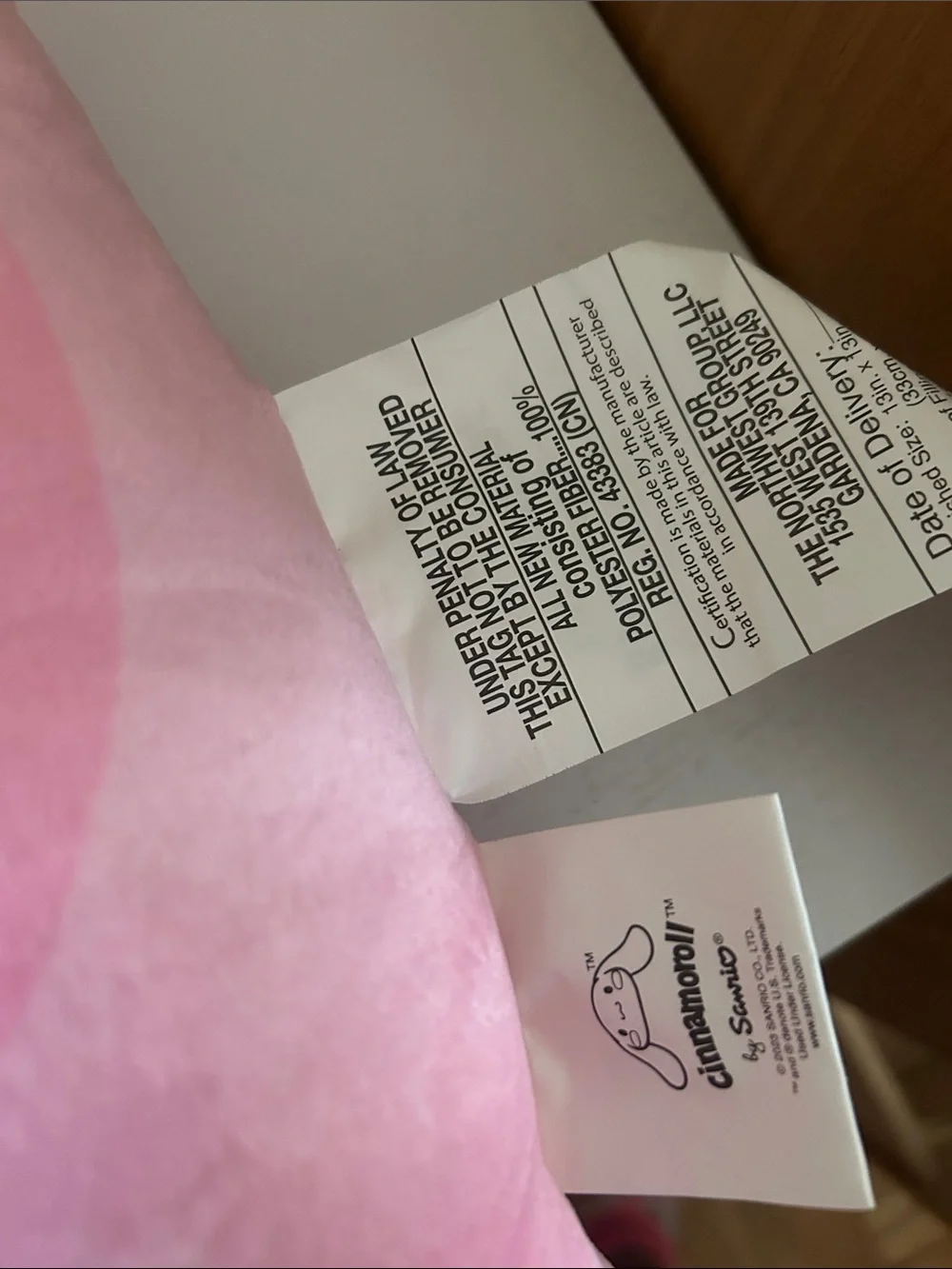 Sanrio Cinnamoroll Pink and Blue Decorative Pillow